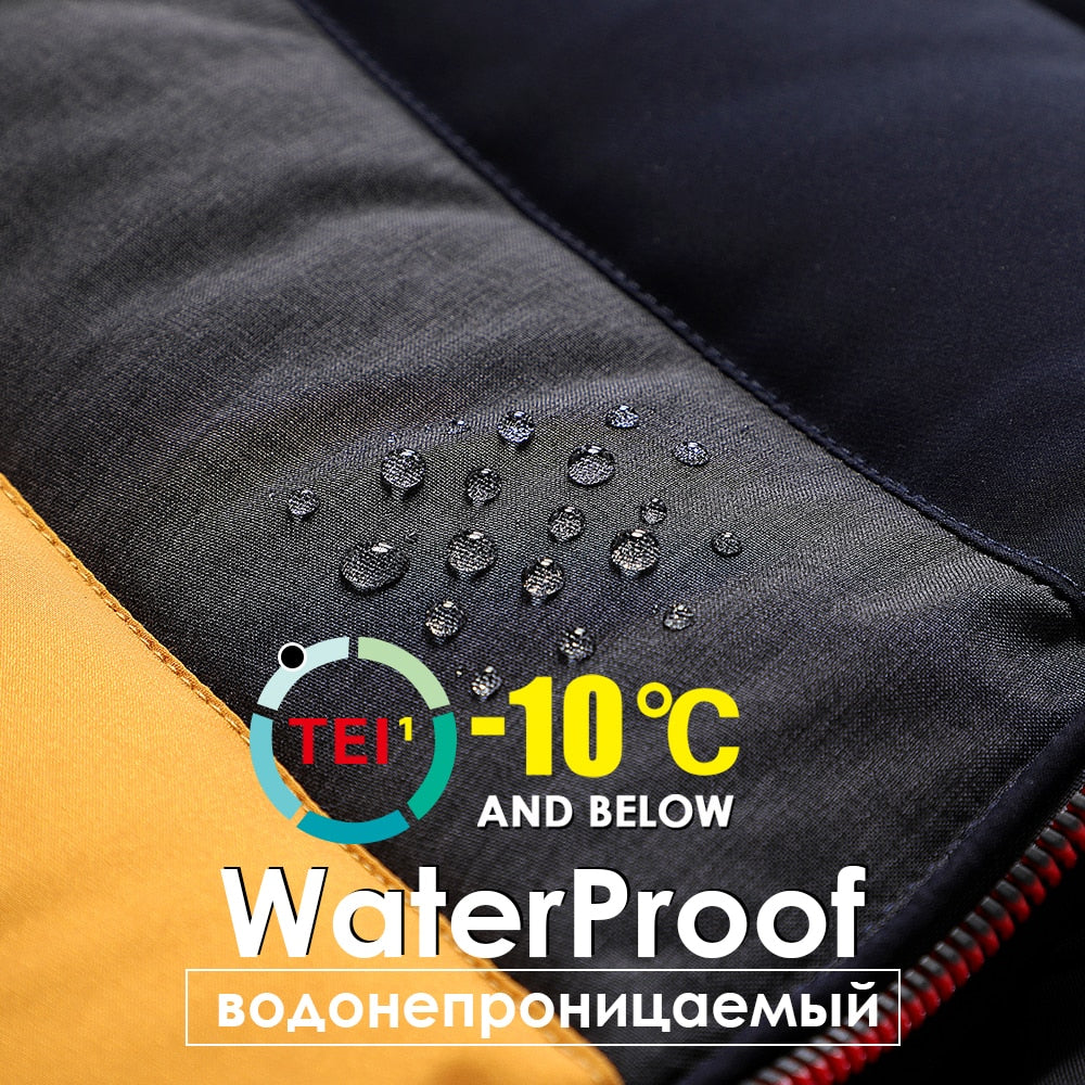 Mens Winter Warm Thick Waterproof Jacket