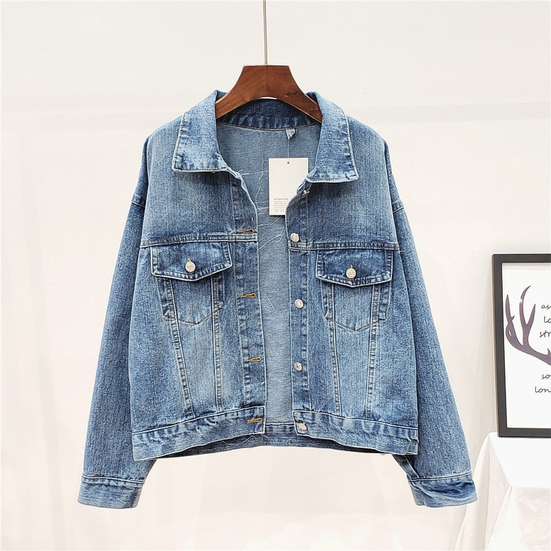 Denim jacket Women For Boho Heavy work embroidery Beaded Sequins Casual Vintage Long sleeve Casual Jean jacket Female Outwear
