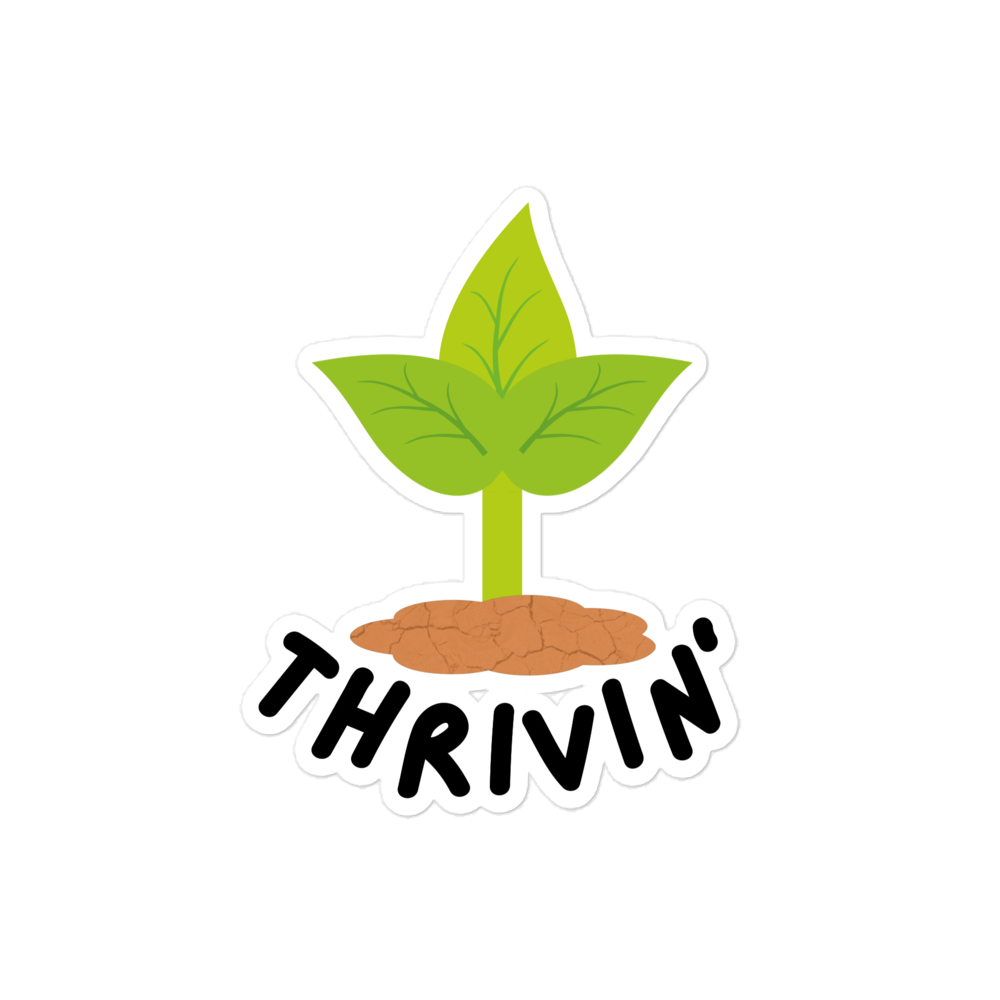 Bubble-free Thrivin' Logo Stickers