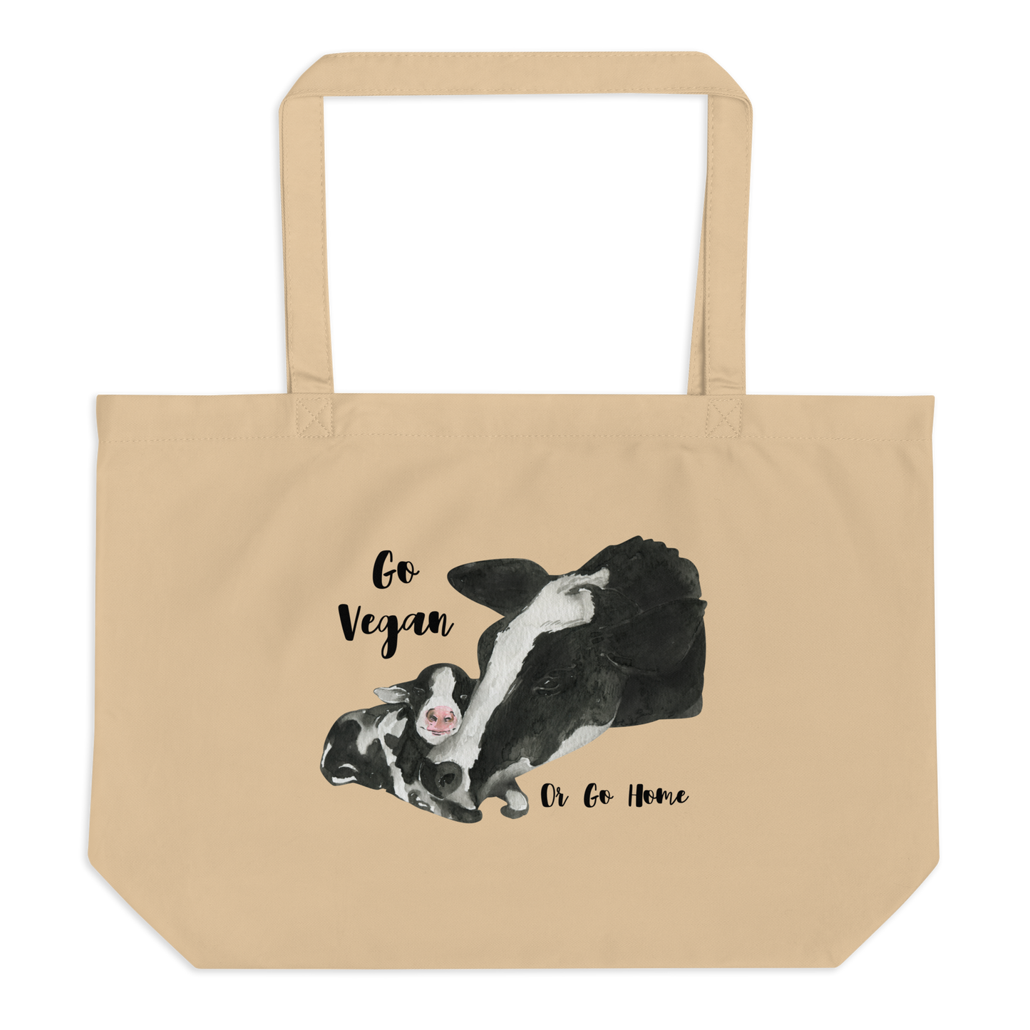 Go Vegan Large Organic Tote Bag