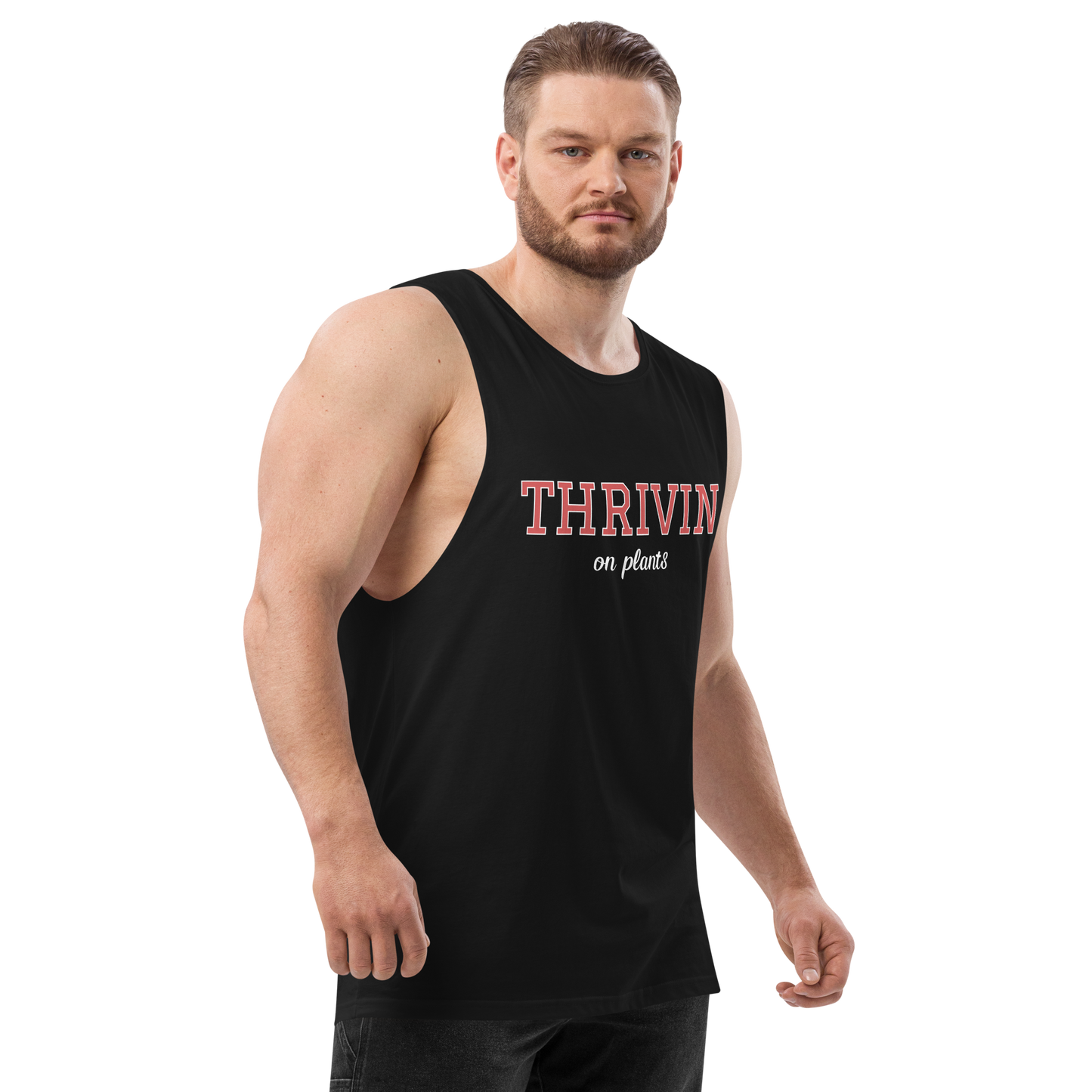 Thrivin Varsity Drop Arm Tank Top