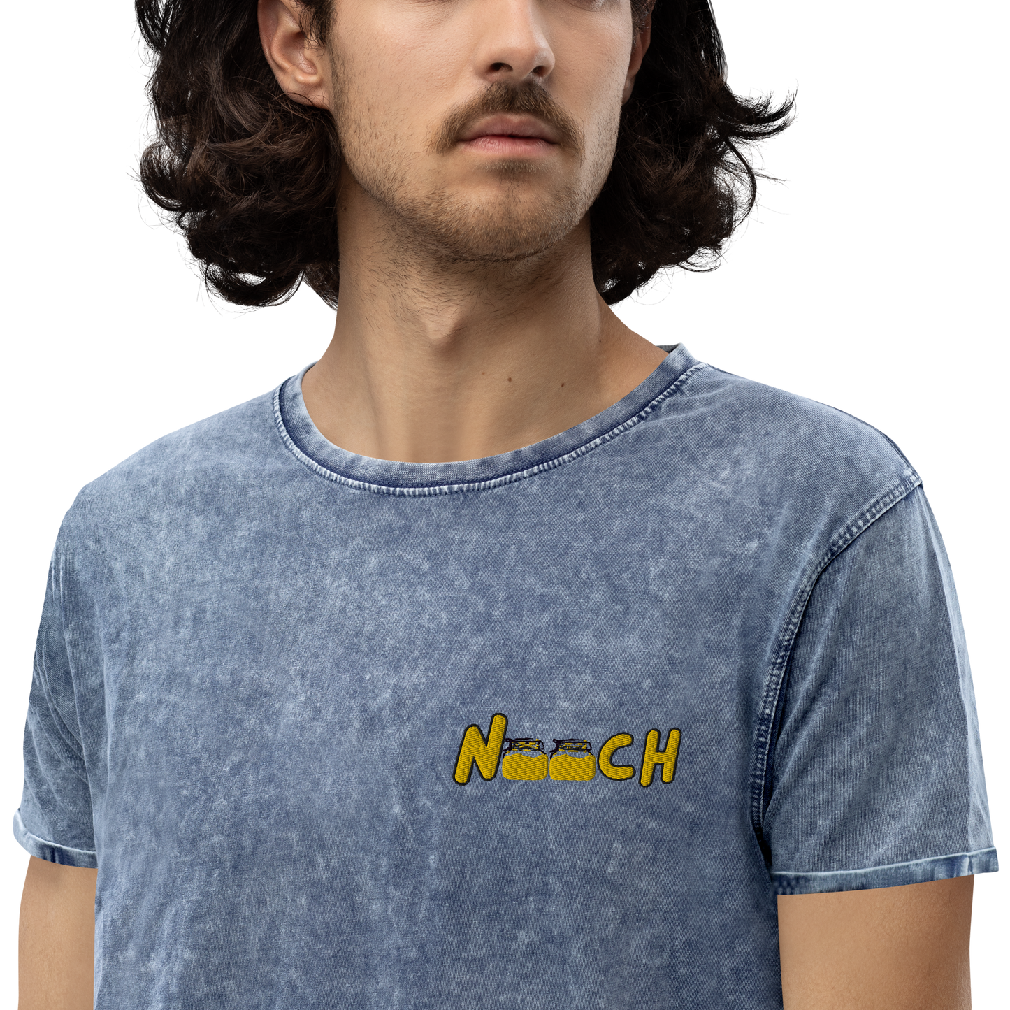 Nooch Embroidered Denim T-Shirt
