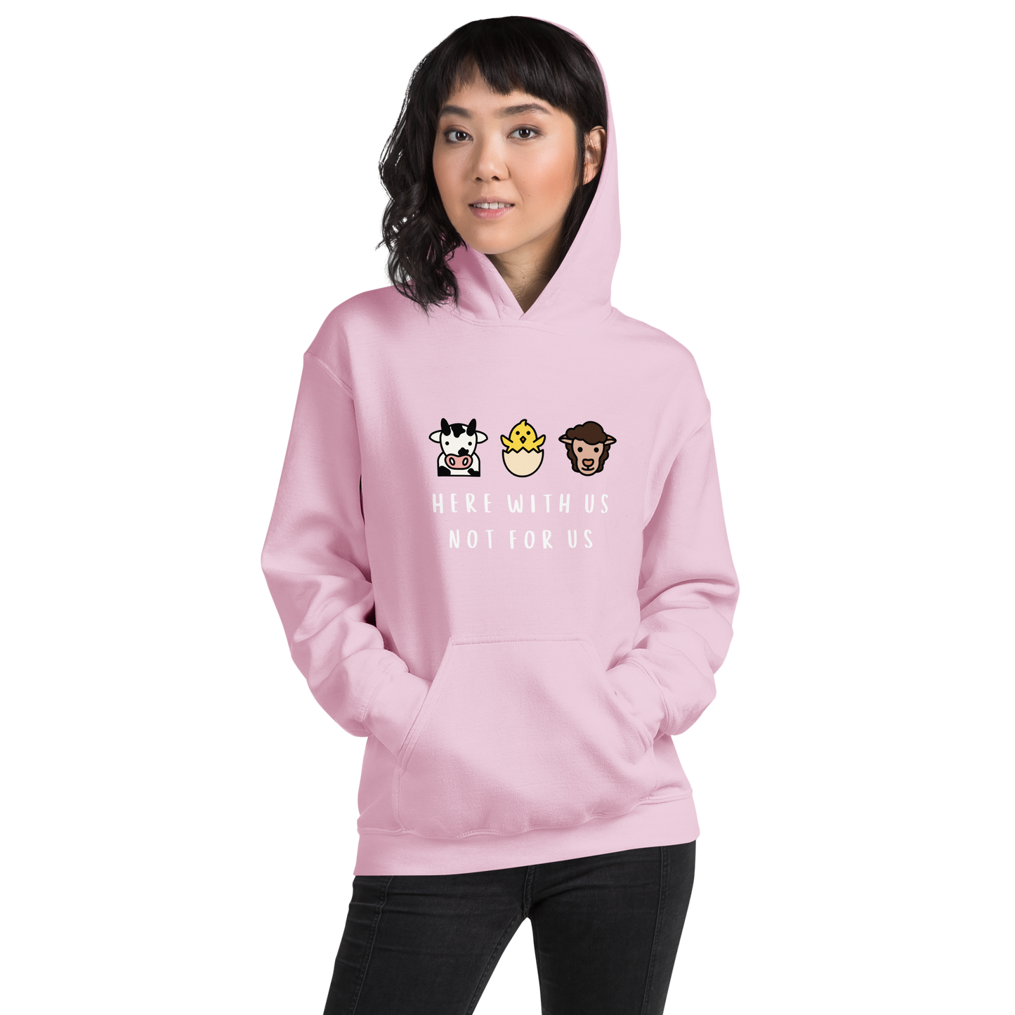 With Us Not For Us Heavy Blend Hoodie