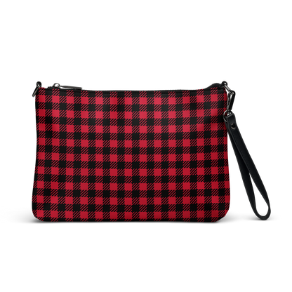 Faux Leather Checkered Crossbody Bag