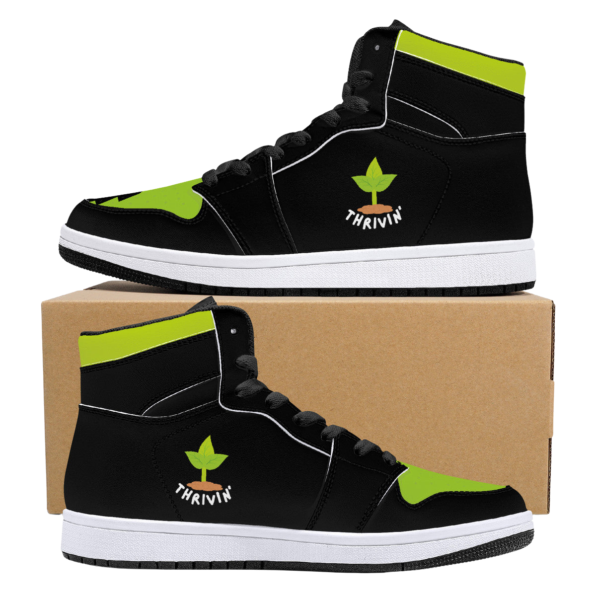 Thrivin' High-Top Kicks (Black/Green)