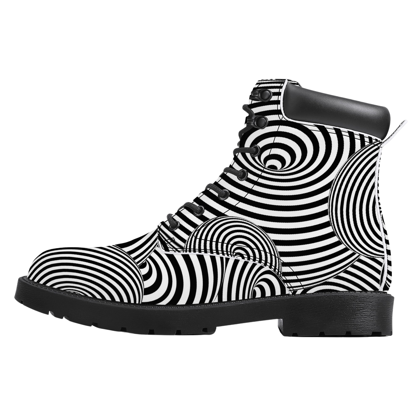 Optical Illusion Vegan Leather Boots