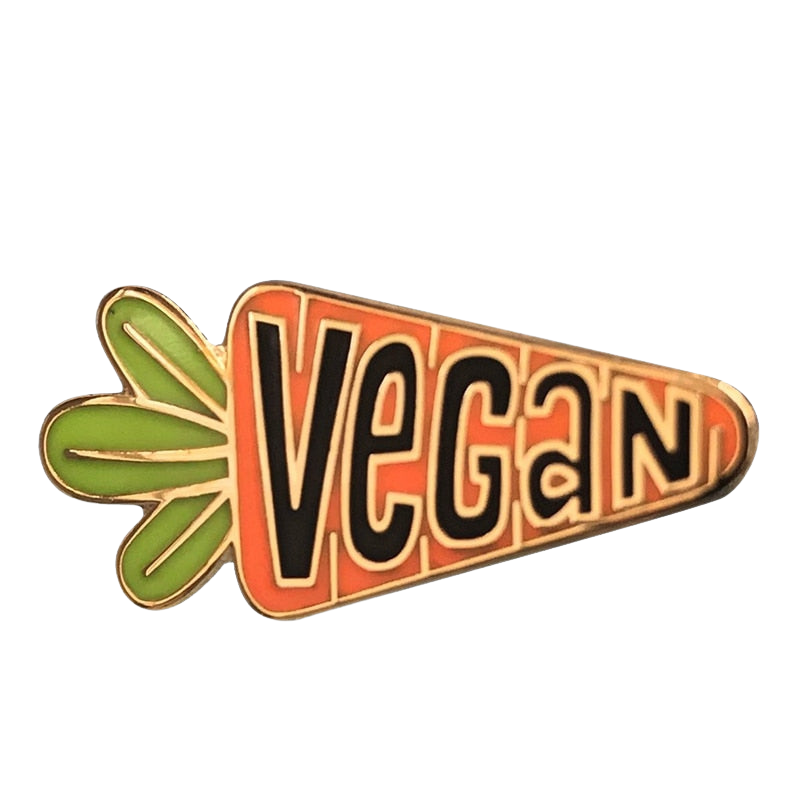 Carrot "Vegan" Enamel Pin