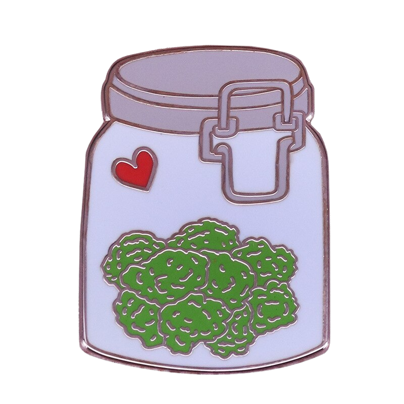 Green In A Jar Enamel Pin
