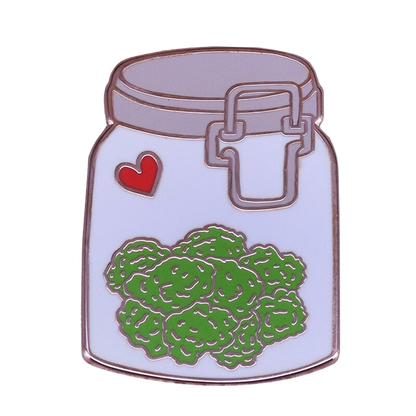 Green In A Jar Enamel Pin