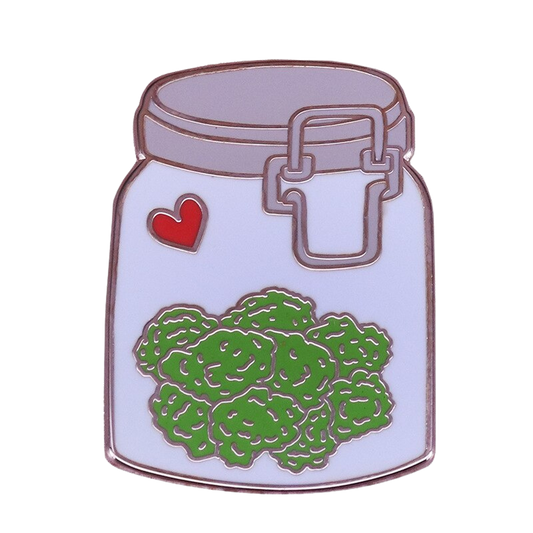 Green In A Jar Enamel Pin