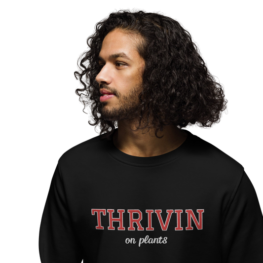 Thrivin Varsity Embroidered Organic Sweatshirt