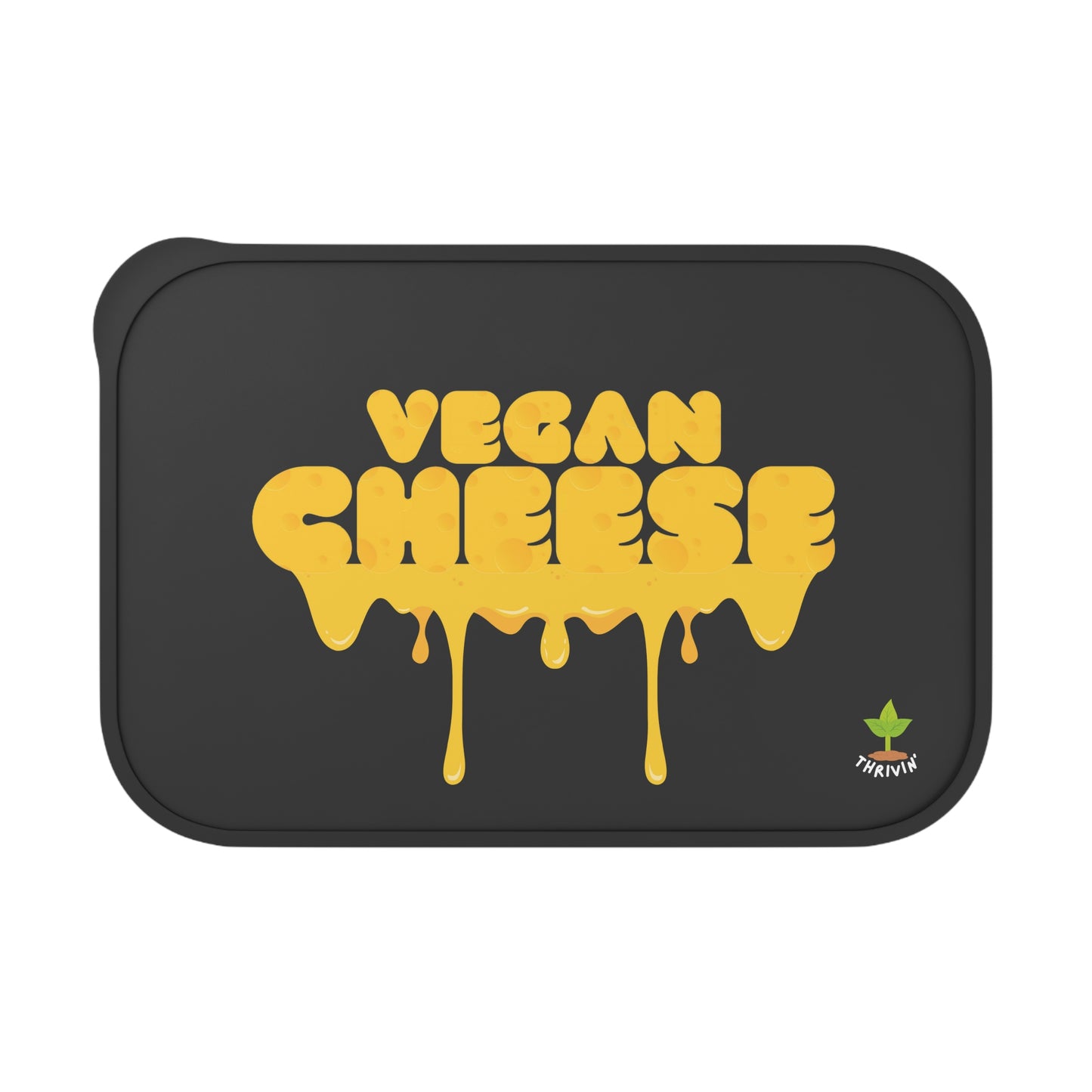 Vegan Cheese PLA Bento Box with Band and Utensils