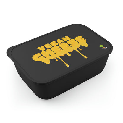 Vegan Cheese PLA Bento Box with Band and Utensils