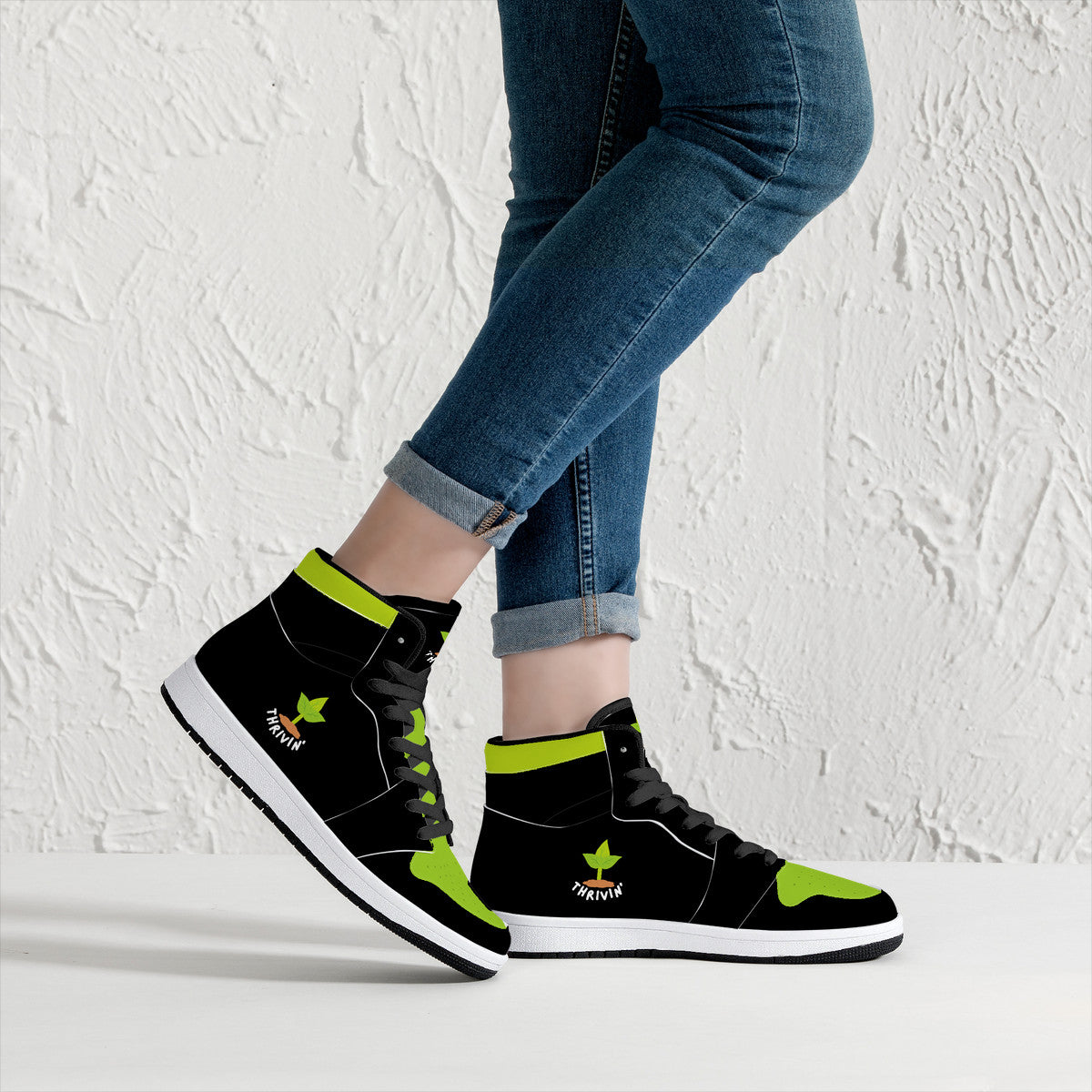 Thrivin' High-Top Kicks (Black/Green)