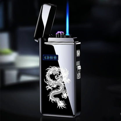 New Dual Arc Windproof LED Metal USB Lighter Torch