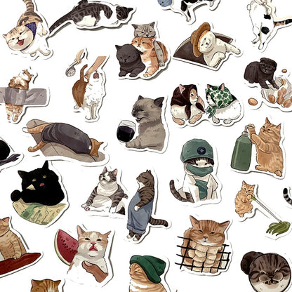 10/30/54pcs Cute Cats Animal Graffiti Stickers Cartoon Decals Kids Toy DIY Diary Suitcase Scrapbook Phone Laptop Bike Sticker
