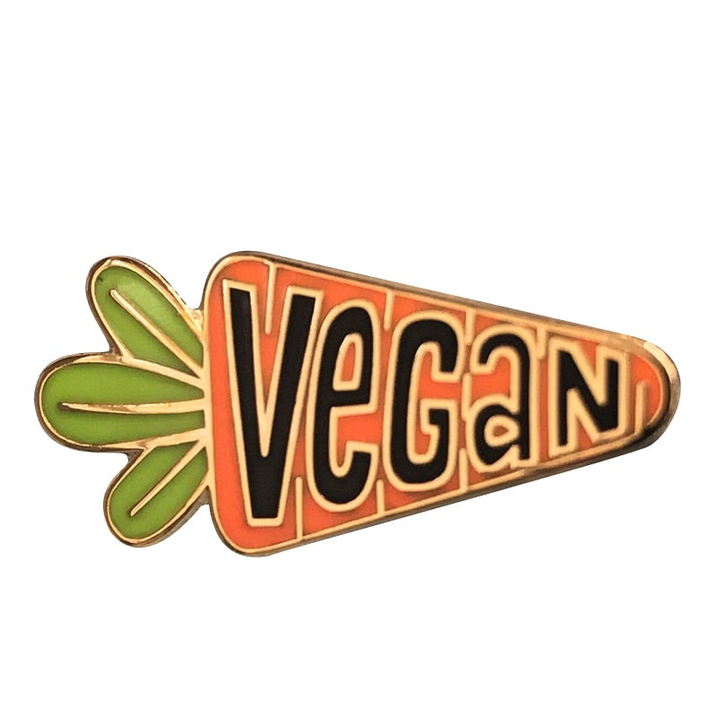 Carrot "Vegan" Enamel Pin