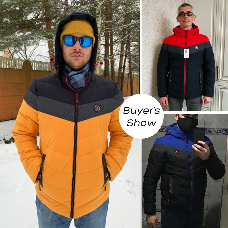 Mens Winter Warm Thick Waterproof Jacket