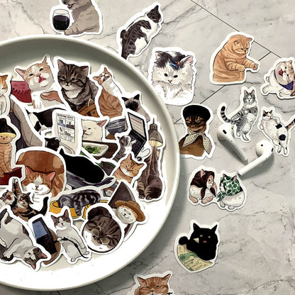 10/30/54pcs Cute Cats Animal Graffiti Stickers Cartoon Decals Kids Toy DIY Diary Suitcase Scrapbook Phone Laptop Bike Sticker
