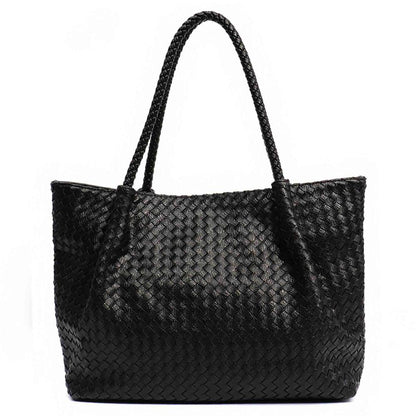 SC Fashion PU Leather Woven Handbags For Women Luxury Design Tote Female Large Daily Shoulder Bags Vegan Leather Crossbody Purse