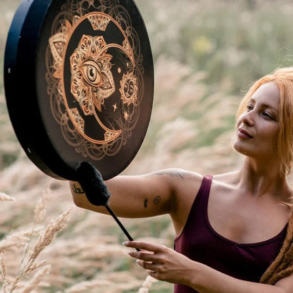 10 Inch Shaman Drum Alchemical Moon Sound Healing Tool (Tunable Membrane)