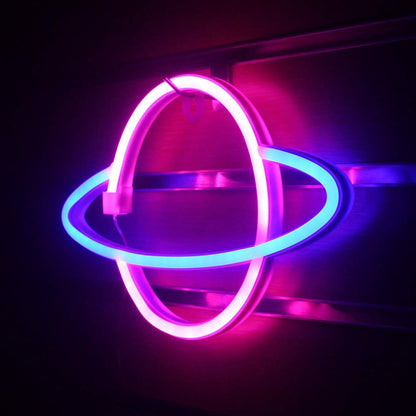 Planet LED Neon Lights Neon Light Sign Decor Lamp USB or Battery Powered
