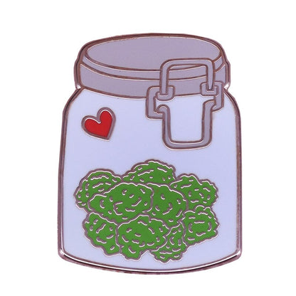 Green In A Jar Enamel Pin