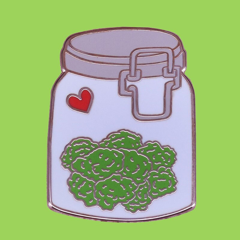 Green In A Jar Enamel Pin