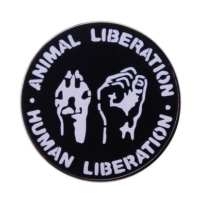 "Animal Liberation • Human Liberation" Enamel Pin