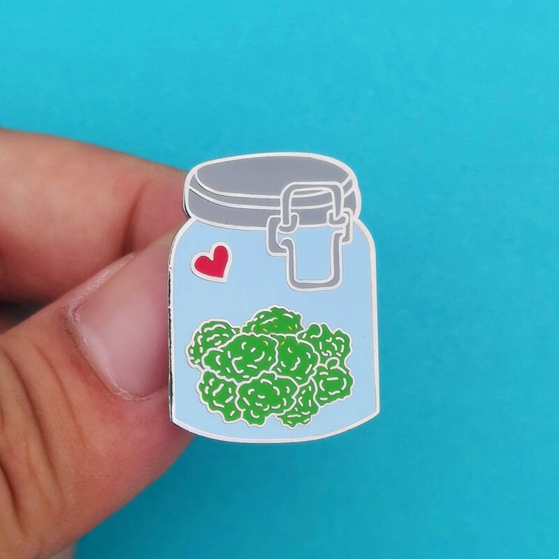 Green In A Jar Enamel Pin