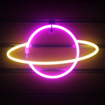 Planet LED Neon Lights Neon Light Sign Decor Lamp USB or Battery Powered