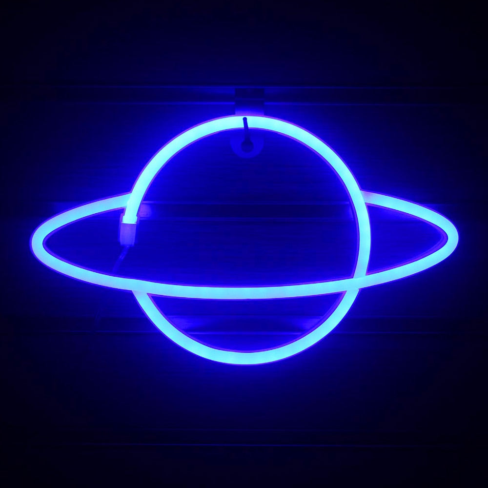 Planet LED Neon Lights Neon Light Sign Decor Lamp USB or Battery Powered