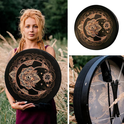 10 Inch Shaman Drum Alchemical Moon Sound Healing Tool (Tunable Membrane)