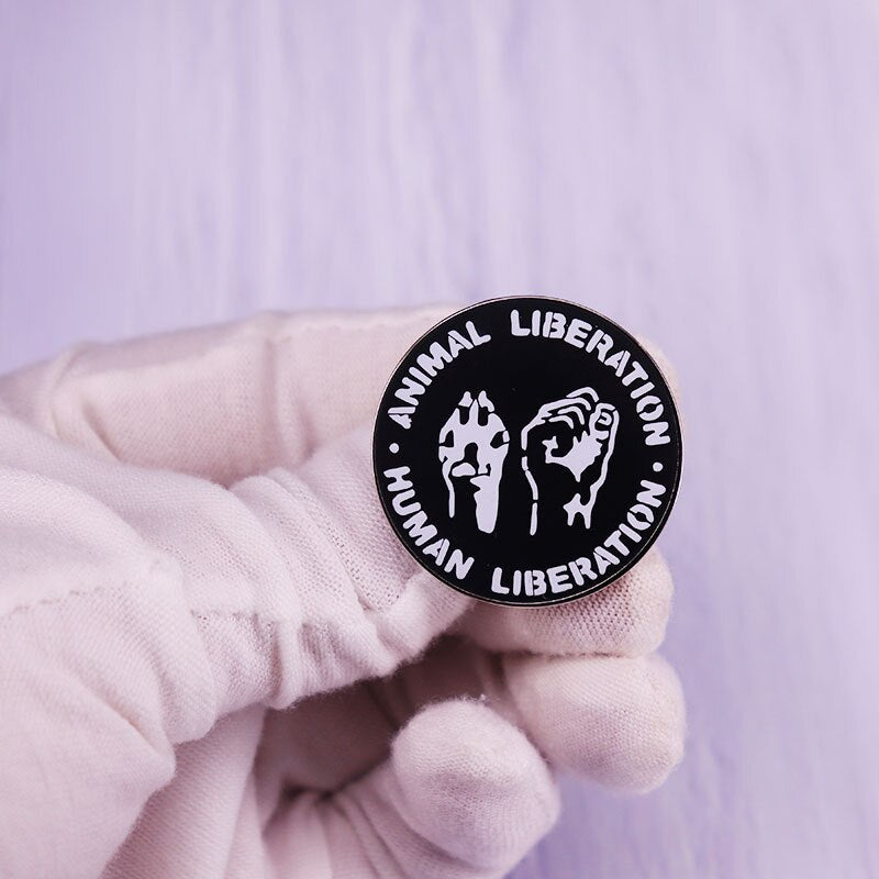 "Animal Liberation • Human Liberation" Enamel Pin