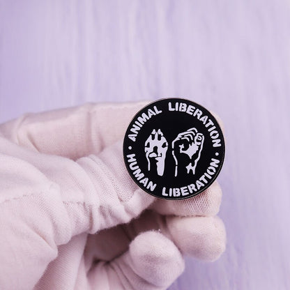 "Animal Liberation • Human Liberation" Enamel Pin