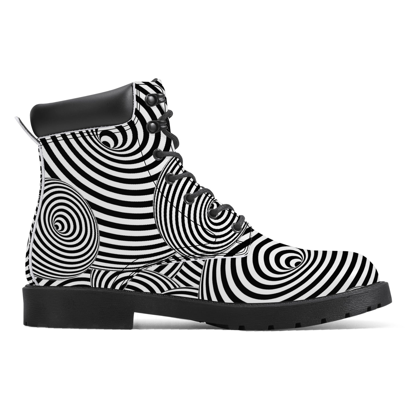 Optical Illusion Vegan Leather Boots