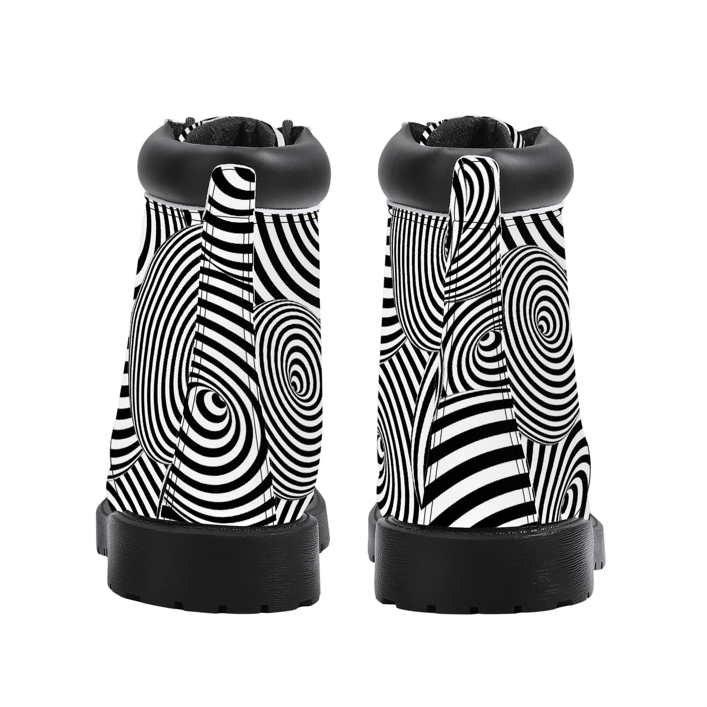 Optical Illusion Vegan Leather Boots