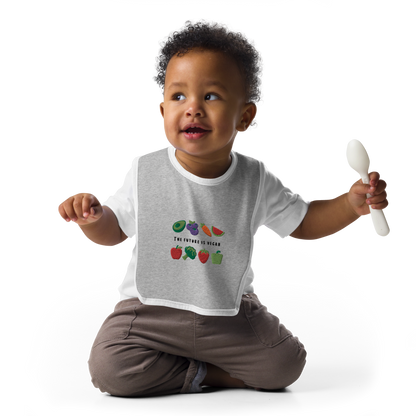 Vegan Future Embroidered Baby Bib