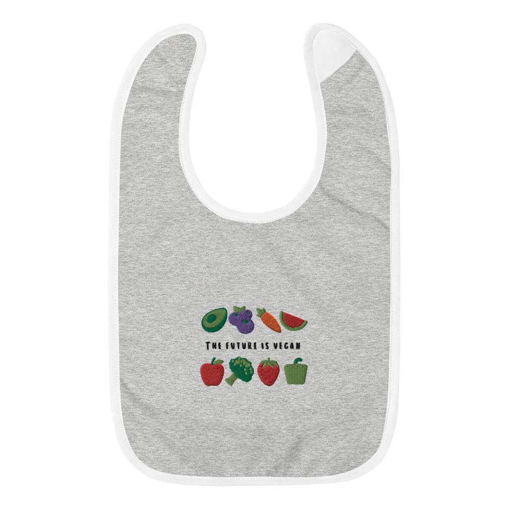 Vegan Future Embroidered Baby Bib