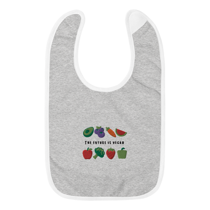 Vegan Future Embroidered Baby Bib