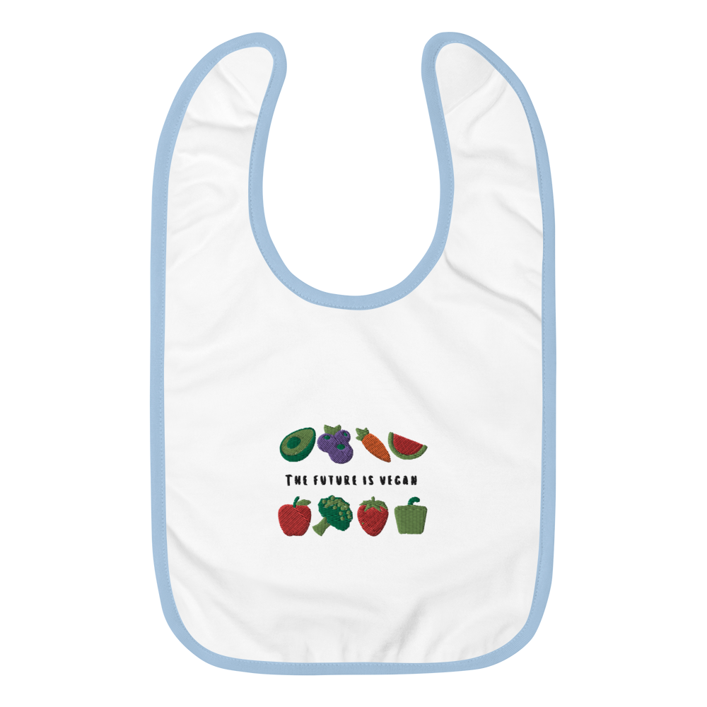 Vegan Future Embroidered Baby Bib