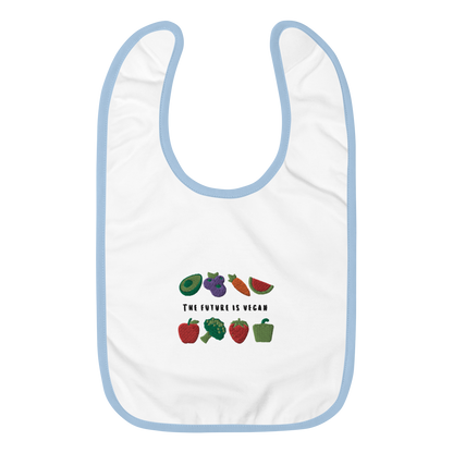 Vegan Future Embroidered Baby Bib