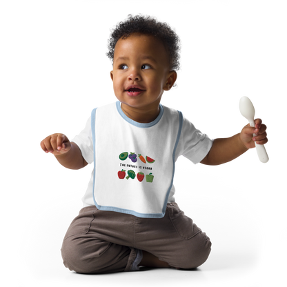 Vegan Future Embroidered Baby Bib