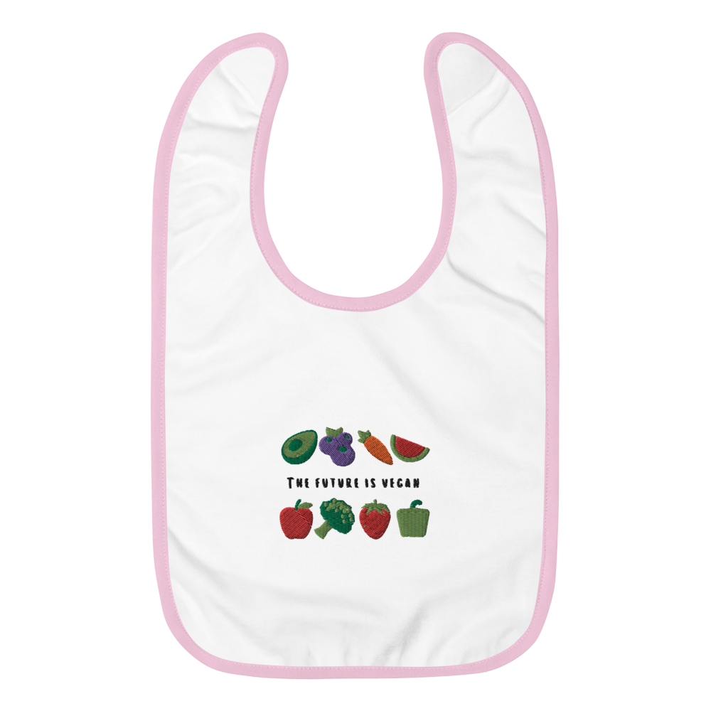 Vegan Future Embroidered Baby Bib
