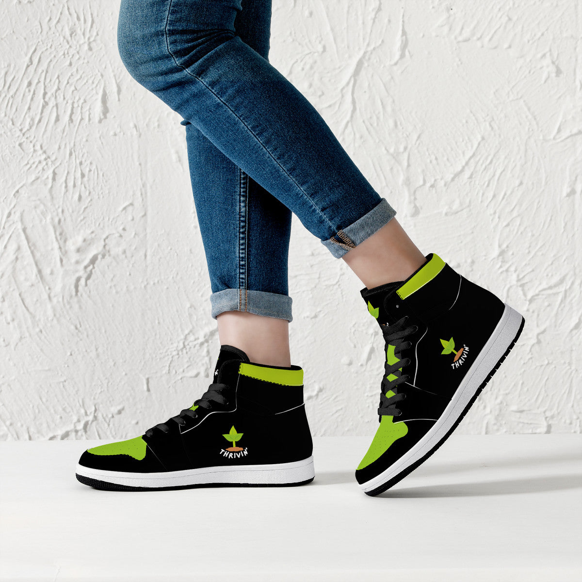 Thrivin' High-Top Kicks (Black/Green)