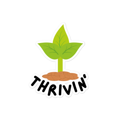 Bubble-free Thrivin' Logo Stickers