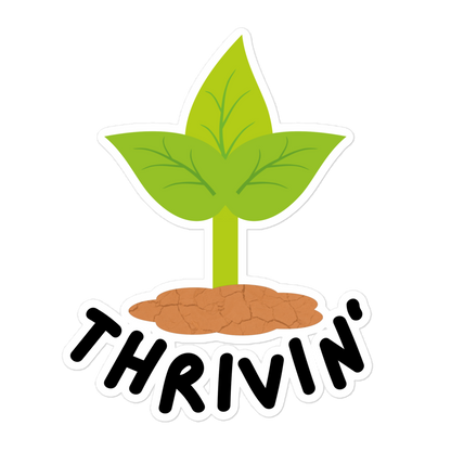 Bubble-free Thrivin' Logo Stickers
