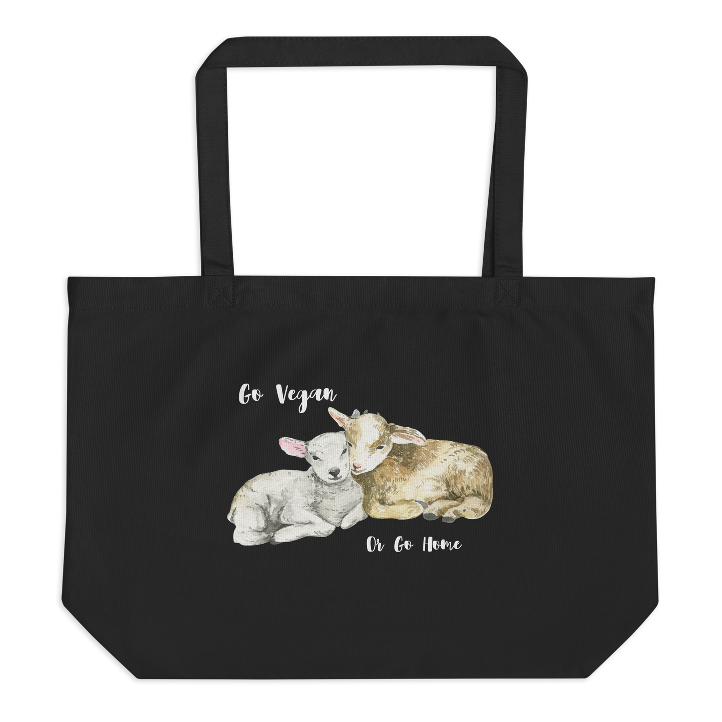 Go Vegan Large Organic Tote Bag