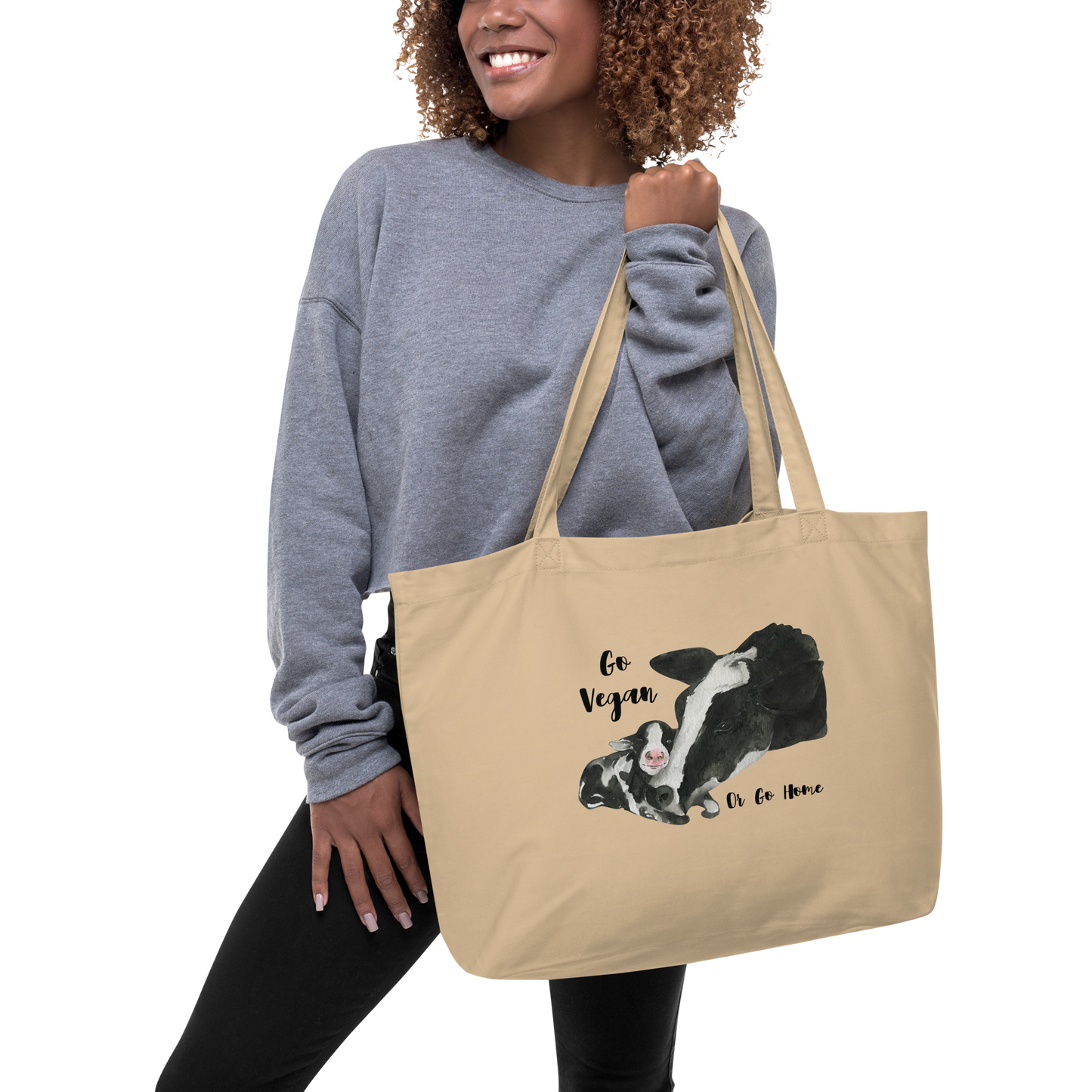Go Vegan Large Organic Tote Bag