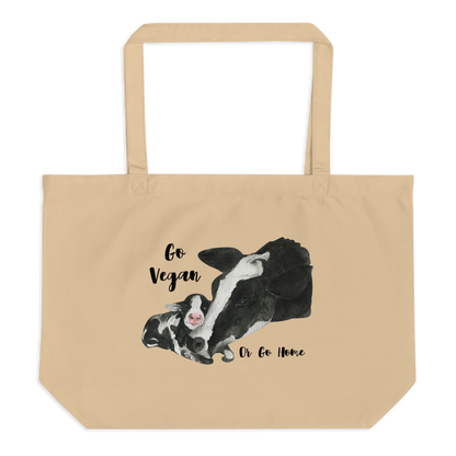 Go Vegan Large Organic Tote Bag
